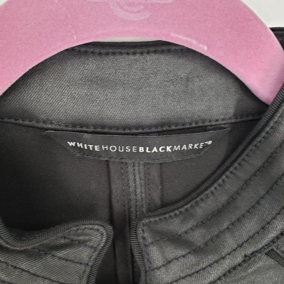 White House Black Market Coated Denim Moto Jacket - Picture 12 of 12